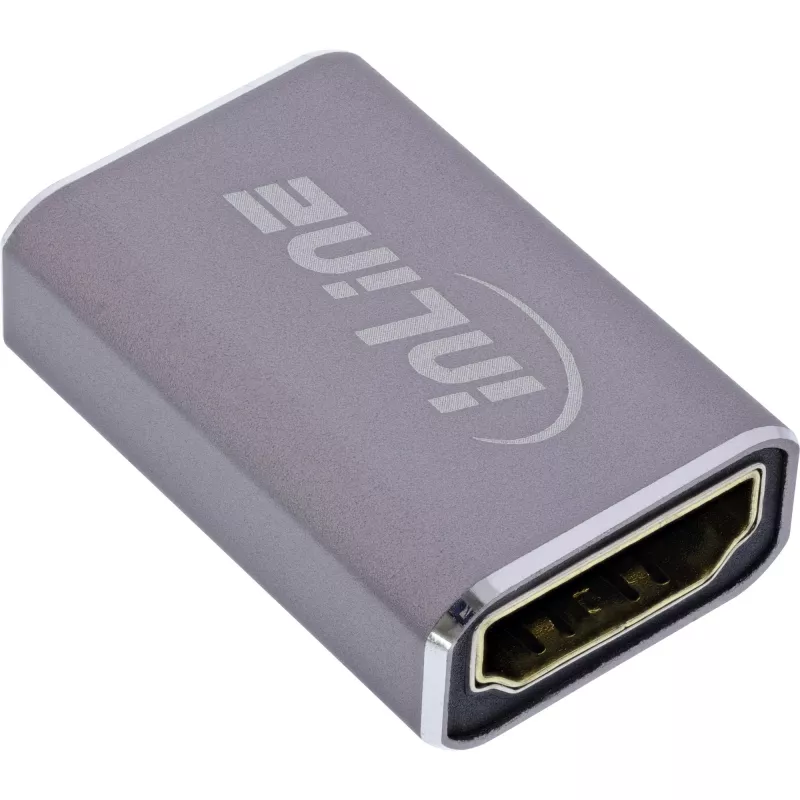 HDMI lyčių adapteris InLine 17991A pilkas auksuoto kontakto