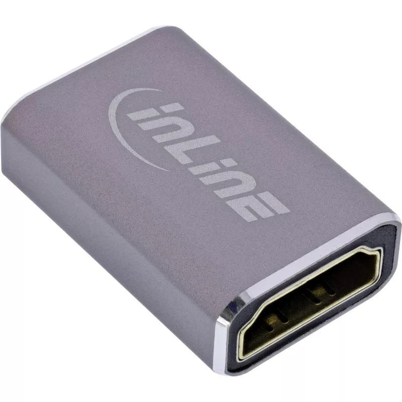 HDMI lyčių adapteris InLine 17991A pilkas auksuoto kontakto