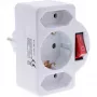 Maitinimo kištuko adapteris F tipo InLine 16471C 2x C tipo + F tipo baltas