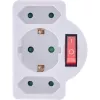 Maitinimo kištuko adapteris F tipo InLine 16471C 2x C tipo + F tipo baltas