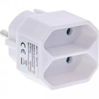 Maitinimo kištuko adapteris Type F Type C Europlug baltas InLine 16471D