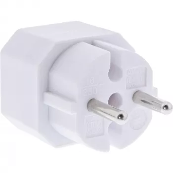 Maitinimo kištuko adapteris Type F Type C Europlug baltas InLine 16471D