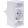 Power Plug Adapter Type F InLine 16471B 2x Type C + Type F White