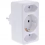 Power Plug Adapter Type F InLine 16471B 2x Type C + Type F White