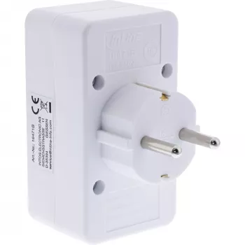 Power Plug Adapter Type F InLine 16471B 2x Type C + Type F White