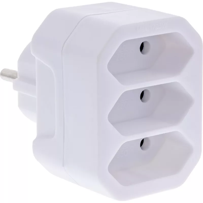 Power Plug Adapter Type F Type C InLine 16471A White