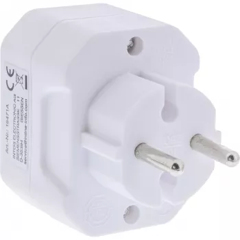Power Plug Adapter Type F Type C InLine 16471A White