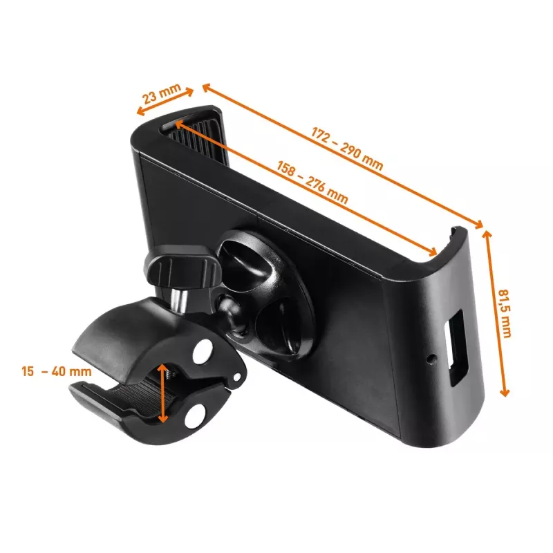 Pasyvus laikiklis Durable Tought Clamp XL Mobilusis kompiuteris Mobilusis telefonas Išmanusis telefonas Planšetė UMPC Juoda