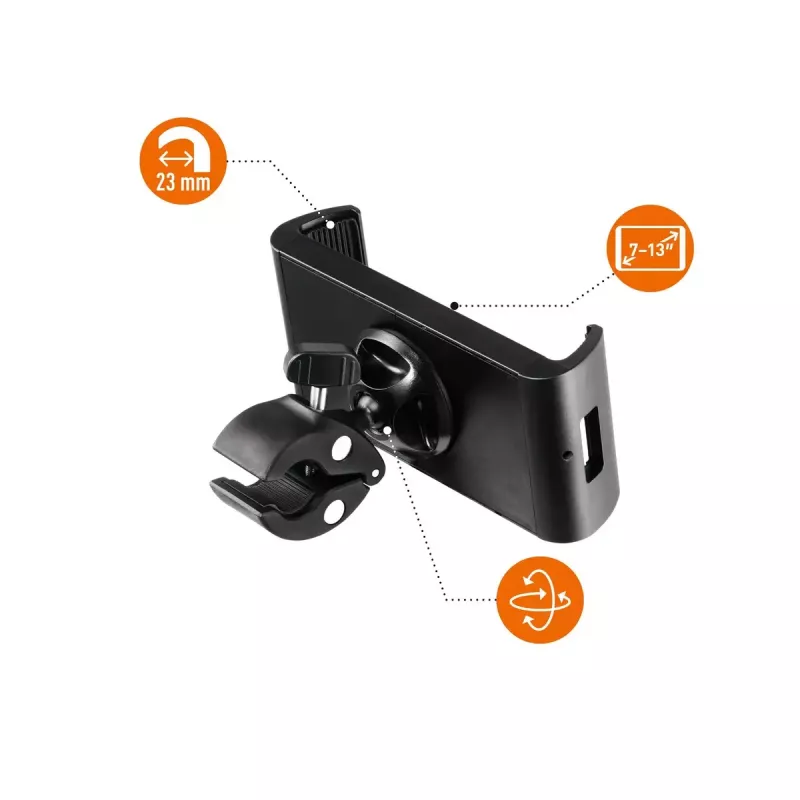 Pasyvus laikiklis Durable Tought Clamp XL Mobilusis kompiuteris Mobilusis telefonas Išmanusis telefonas Planšetė UMPC Juoda