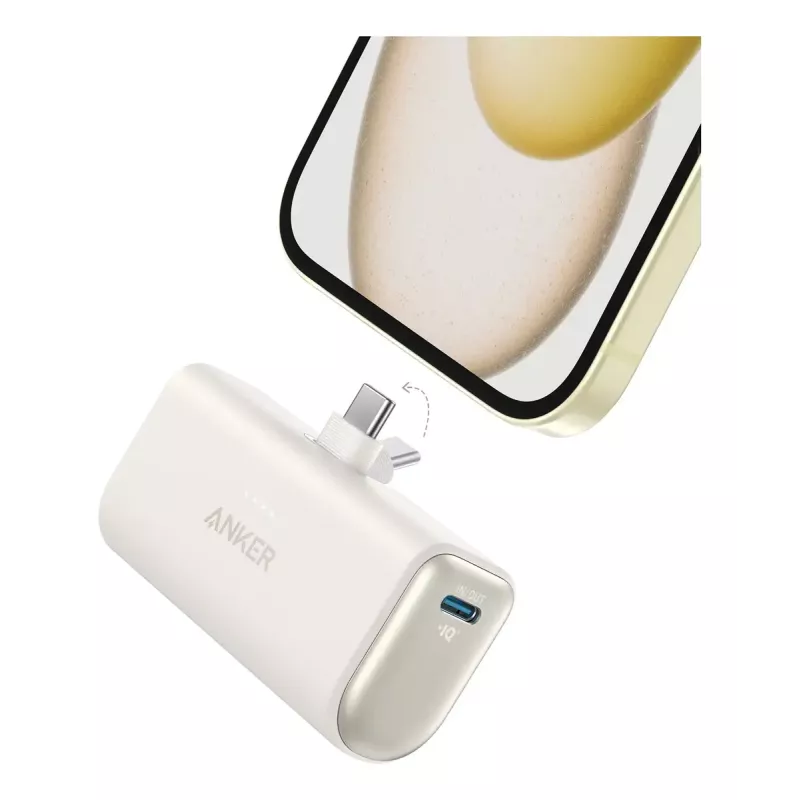 Išorinė baterija Anker A1653021, 5 mAh, Power Delivery, 2× USB-C, 18 W, 3 A, smėlio spalvos