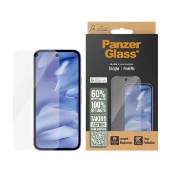 Ekrano apsauga PanzerGlass Google Pixel 9a Ultra-Wide Fit atspari įbrėžimams ir smūgiams