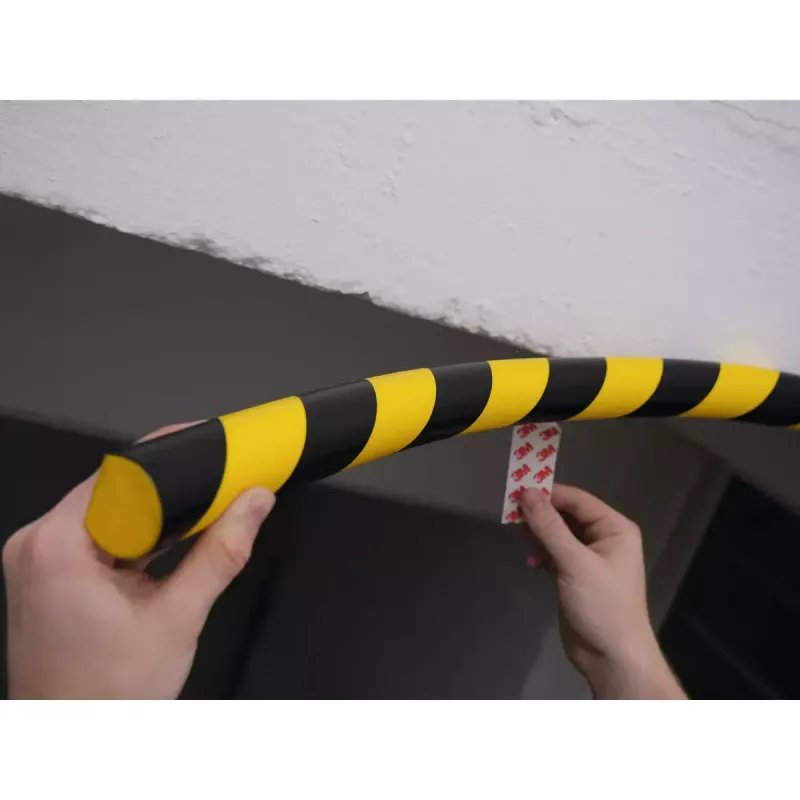 Durable S32R plastikinis suapvalintas juodas geltonas 1000 mm