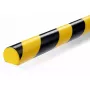 Durable S32R plastikinis suapvalintas juodas geltonas 1000 mm
