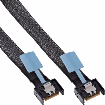 “InLine 27662B” nuosekliai prijungto SCSI (SAS) kabelis 0,75 m 24 Gbit/s juoda, mėlyna, pilka