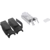 InLine užspaudžiama jungtis Cat.6A RJ45 ekranuota, 3 dalių juoda 100 vnt. pakuotė