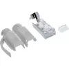 InLine Crimp connector Cat.6A RJ45 shielded, 3-piece Pilka 100-pack