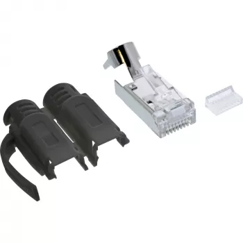 InLine Crimp connector Cat.6A RJ45 shielded, 3-piece Juoda 10-pack