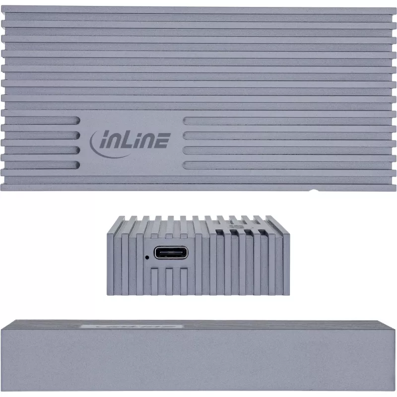 Išorinis USB4 korpusas InLine 00031J — USB-C į M.2 NVMe SSD, 40 Gb/s, aliuminis