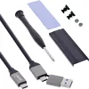 Išorinis USB4 korpusas InLine 00031J — USB-C į M.2 NVMe SSD, 40 Gb/s, aliuminis