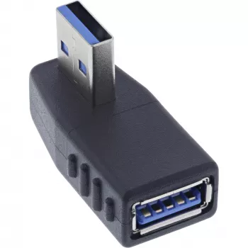 Kampinis 270° USB 3.2 Gen 1 adapteris InLine 35300U — USB Type-A į Type-A, stačiu kampu jungtis
