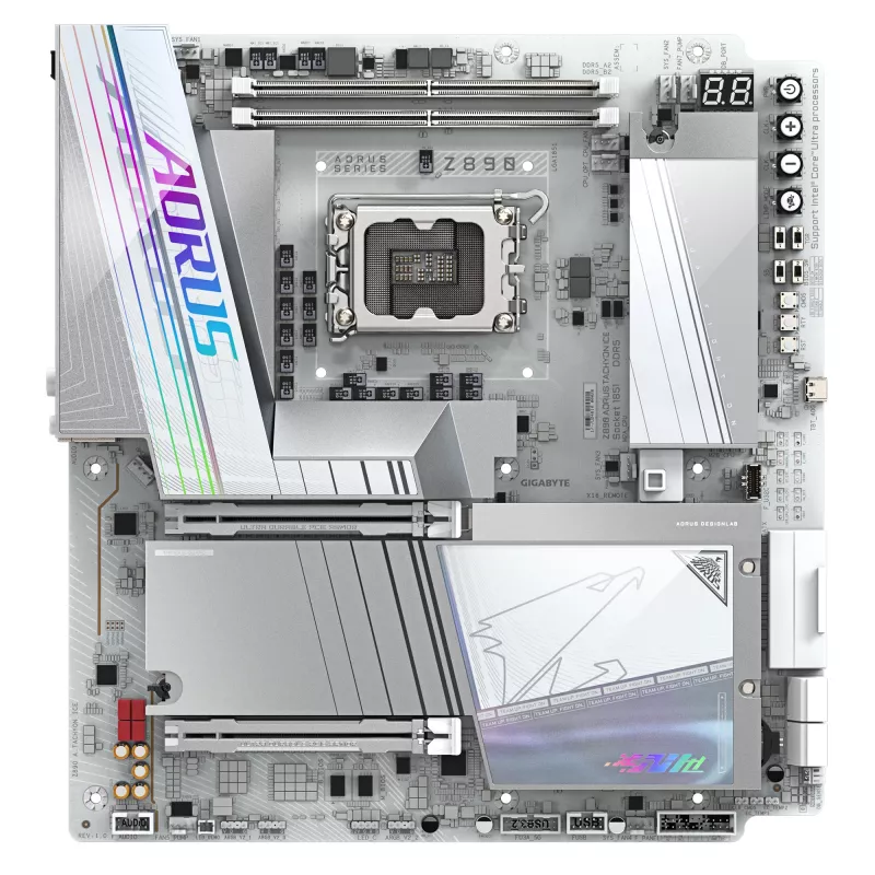 Motininė plokštė Gigabyte AORUS Z890 TACHYON ICE - Z890 mikroschemų rinkinys - LGA1851 - E-ATX