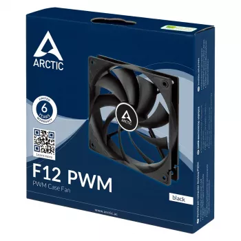 Ventiliatorius ARCTIC Freezer F12 PWM 120 mm 230-1350 RPM 0,3 sone Juodas