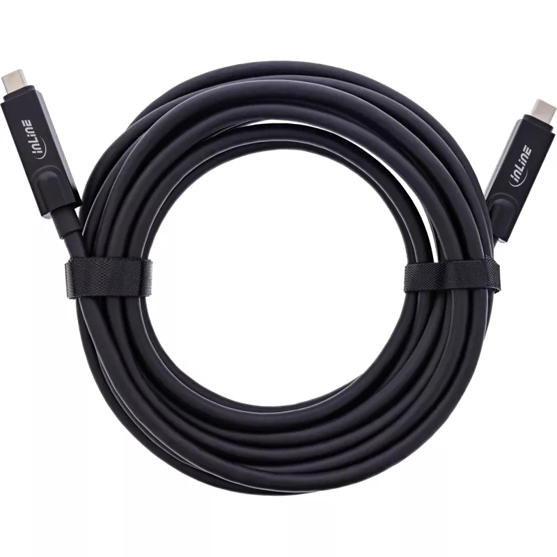 USB 3.2 Gen 2 aktyvus optinis kabelis InLine 35795I 8K60Hz, 60W maitinimo tiekimas