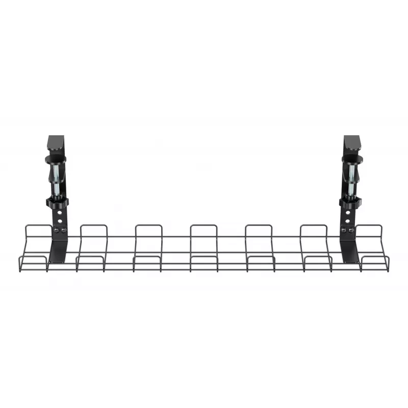 Kabelių tvarkymo grotelės 60 cm InLine 23190G tvirtinimui prie stalo su sraigtiniais spaustukais, juoda