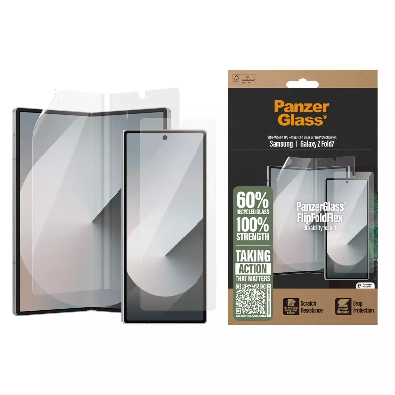 PanzerGlass ekrano apsauga Samsung Galaxy Z Fold7 atspari įbrėžimams smūgiams