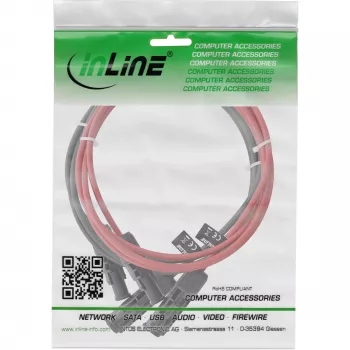 Vidutinės įtampos kabelis InLine 95402 raudonas juodas 1500V 2m