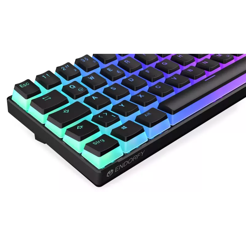 Žaidimų klaviatūra ENDORFY Thock Compact RF belaidė USB QWERTZ 61 klavišas RGB LED