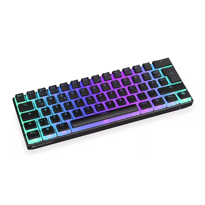 Žaidimų klaviatūra ENDORFY Thock Compact RF belaidė USB QWERTZ 61 klavišas RGB LED