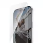 Ekrano apsauga PanzerGlass SAFE by, skirta iPhone 17 / iPhone 17 Pro / iPhone 16 Pro — Ultra‑Wide Fit, grūdintas stiklas, 10 vnt. pakuotė