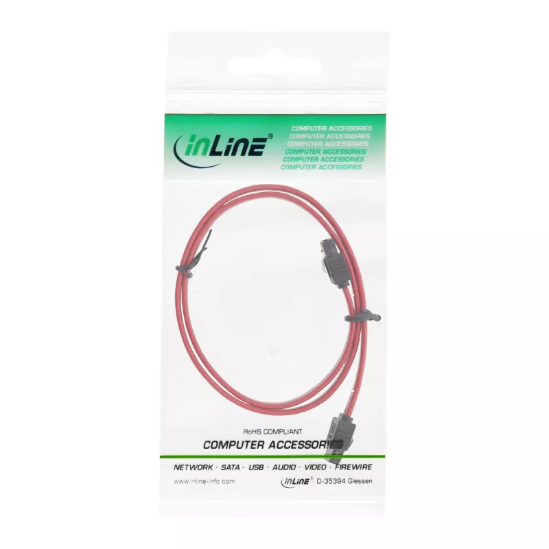 InLine SATA kabelis 150 / 300 / 600 S-ATA jungtims su užraktais 0,7 m