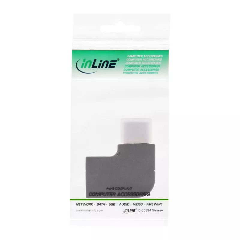 InLine USB 3.2 Gen.2 adapteris, USB-C kištukas / USB-C lizdas, kampinis