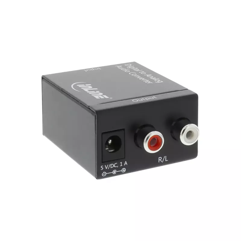 InLine garso keitiklis skaitmeninis į analoginį, įėjimas Toslink arba RCA, išėjimas 2x RCA stereo
