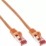 InLine komutacinis kabelis S/FTP PiMF Cat.6 250MHz PVC varis oranžinis 0,25m