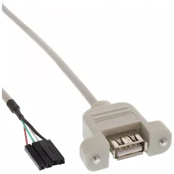 USB 2.0 adapterio kabelis InLine 33440F 0,60 m USB A moteriška / vidinė jungtis