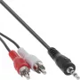 Garsinis laidas 2x RCA vyriškas / 3,5 mm stereofoninis vyriškas 1,5 m InLine 89939S