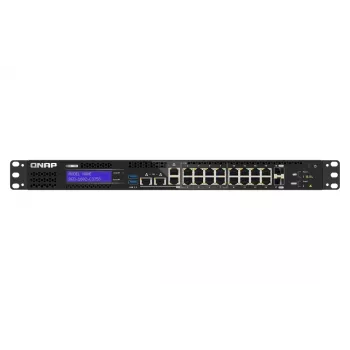 QNAP QGD-1602-C3758-16G tinklo jungiklis Valdomas L2 2.5G Ethernet (100/1000/2500) Juoda, Pilka