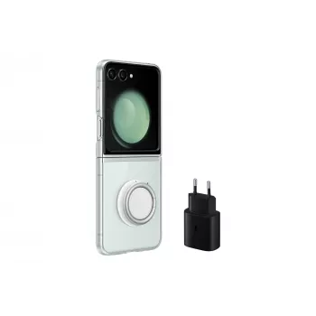 Flip dėklas Samsung for Galaxy Z Flip5 EF-XF73KKTEGWW — permatomas, 6.7 colių (17 cm) ekranui