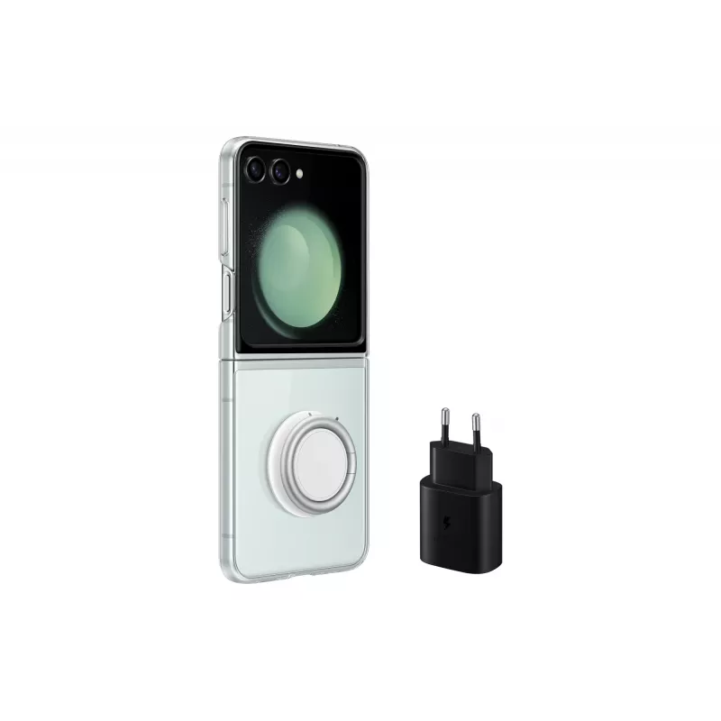 Flip dėklas Samsung for Galaxy Z Flip5 EF-XF73KKTEGWW — permatomas, 6.7 colių (17 cm) ekranui