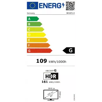 Samsung BE65FX-H Skaitmeninės reklamos plokščiasis ekranas 165,1 cm (65 colių) LED Wi-Fi 4K Ultra HD Juodas Integruotas procesorius Tizen 16/7
