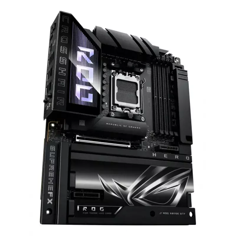 Motininė plokštė ASUS ROG CROSSHAIR X870E HERO BTF — AMD X870E, Socket AM5, ATX, DDR5, M.2, Wi‑Fi 7