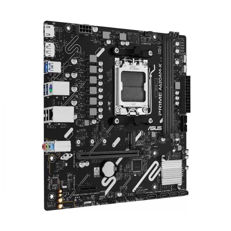 Motininė plokštė ASUS PRIME A620AM-K Socket AM5 microATX DDR5, 2 DIMM, max 128 GB, A620A mikroschemų rinkinys