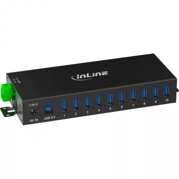 InLine 35396C sąsajų šakotuvas USB 3.2 Gen 1 (3.1 Gen 1) Type-B 5000 Mbit/s juodas