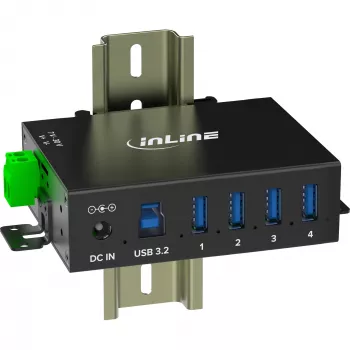 InLine 35396A sąsajų šakotuvas USB 3.2 Gen 1 (3.1 Gen 1) Type-B 5000 Mbit/s juodas
