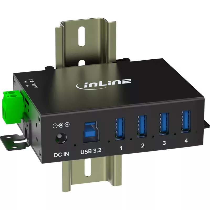 InLine 35396A sąsajų šakotuvas USB 3.2 Gen 1 (3.1 Gen 1) Type-B 5000 Mbit/s juodas