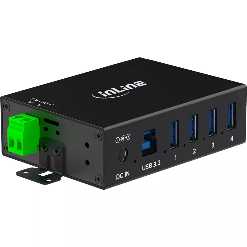 InLine 35396A sąsajų šakotuvas USB 3.2 Gen 1 (3.1 Gen 1) Type-B 5000 Mbit/s juodas