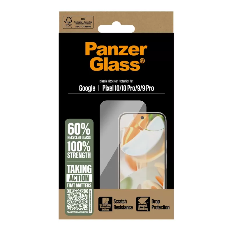PanzerGlass ® Ekrano apsauga Google Pixel 10 | 10 Pro 5G | 9 5G | 9 Pro 5G | Classic Fit